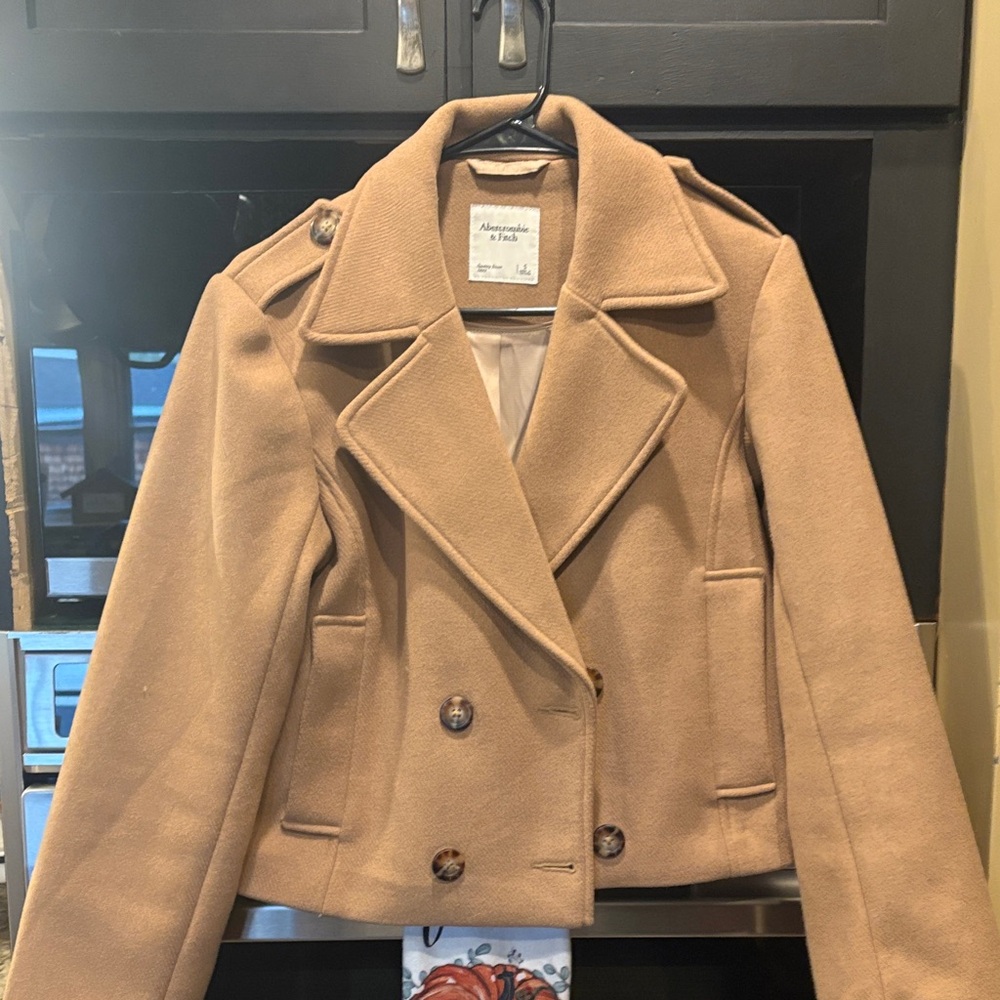 Abercrombie & Fitch Camel Pea Coat